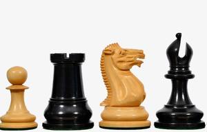 Pièces d'échecs Staunton originales de luxe 1849 en ébène massif et bois de buxus naturel, roi de 3,75 pouces, au meilleur prix - Product Image 4