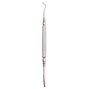 Pousse-cuticules de qualité supérieure en acier chirurgical, double face, avec poignée antidérapante, pour éliminer les callosités des ongles - Product Image 3