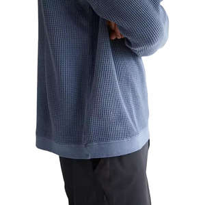 T-shirt thermique en coton à motif gaufré classique pour homme |   Vêtements d'intérieur et d'extérieur pour temps froid |   Personnalisation de la marque disponible - Product Image 4