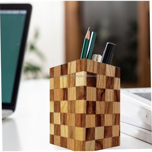 ชุดที่ใส่ปากกาไม้แข็งลายงานแฮนด์เมดอุปกรณ์จัดระเบียบโต๊ะเป็นมิตรต่อสิ่งแวดล้อมสำหรับสำนักงานและบ้าน - Product Image 5