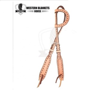 Cabecera de caballo de una oreja de cuero Argentino de la mejor calidad con hebilla de latón plateado Diseño de cuentas personalizable - Product Image 4