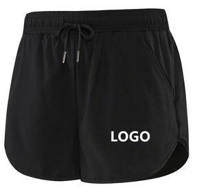 Quick Dry 2 In 1 Running Shorts For Women <b>Drawstring</b> Workout Shorts Double Layer Sports Gym Athletic Yoga Shorts With Pockets - Product Image 1