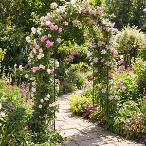 Arche de jardin en métal robuste de 87 pouces de hauteur pour plantes grimpantes, arche de jardin extérieure - Product Image 2