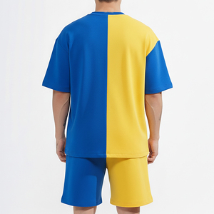 Offre Spéciale – Ensemble Court Tricoté 100 % Coton Écologique pour Homme Grande Taille – Style Décontracté d'Été, Respirant et Uni – Idéal Streetwear - Product Image 3