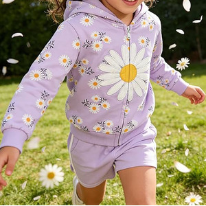 Sudadera con capucha y cremallera para bebés, chaqueta de forro polar para niños pequeños, abrigo de invierno con botones, ropa exterior de algodón. - Product Image 2