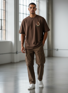 Camiseta Extra Grande para Hombre, 100% Algodón, con Logotipo de su Marca Bordado en la Parte Delantera, Color Sólido, Cuello Redondo, Manga Corta, Corte Casual - Product Image 4
