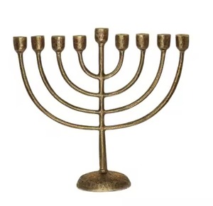 Candelabro de Metal de Primera Calidad con 7 Brazos, Elegante Portavelas Menorah, Decoración Interior para Mesa - Product Image 6