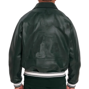 Chaqueta Bomber de Piel de Oveja de Alta Calidad para Invierno, Estilo Urbano, OEM, Colores y Logotipo Personalizables, Ecológica y Transpirable para Hombre - Product Image 4