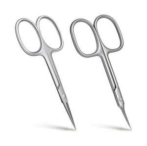 Ciseaux à cuticules en acier inoxydable avec logo personnalisé, outil professionnel pour éliminer les peaux mortes, fournitures de manucure - Product Image 1