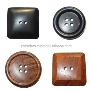 Botones de madera natural de tamaño personalizado para ropa de niños Botones hechos a mano personalizados 4 agujeros - Product Image 6