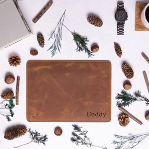 Premium Leather Computer Mouse <b>Pad</b> Anti Skid Backing Large <b>Writing</b> Surface Personalized Executive Office Mat LMP-0062 - Product Image 1