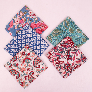 Bohemian Block Print Floral Bandana Headband Scarf Eco-Friendly Breathable Cotton for Men Women Lightweight Hiking Workout <b>Wrap</b> - Product Image 2