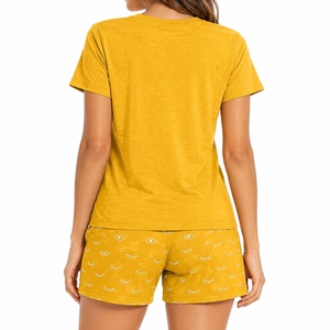 Women Cotton Pajama Shorts Set Casual Sleepwear Soft Comfort Relaxed <b>Sleep</b> Breathable Fabric Lightweight Feel Everyday Lounge - Product Image 2