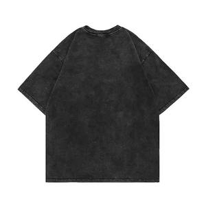 <b>Mens</b> Custom Black Washed Graphic <b>T</b> <b>Shirt</b> Oversized Streetwear Vintage Cotton Short Sleeve Tee - Product Image 3