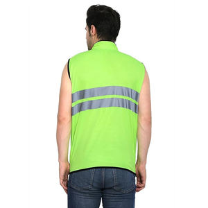 Chaleco de Seguridad ANSI Clase 3, Alta Visibilidad, Color Naranja Lima, Dos Tonos, Malla de Poliéster, Cierre de Cremallera Frontal, 6 Bolsillos - Product Image 2