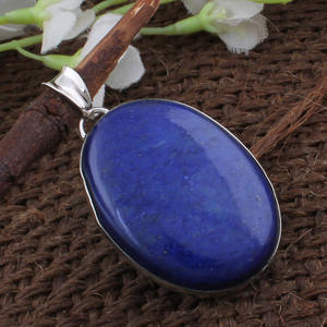 Colgante de Lapislázuli Natural al por Mayor, Plata de Ley 925, Gema Rosa, Amuleto de Corazón, Fabricante de Joyería, Precio al por Mayor, Directo de Fábrica - Product Image 1