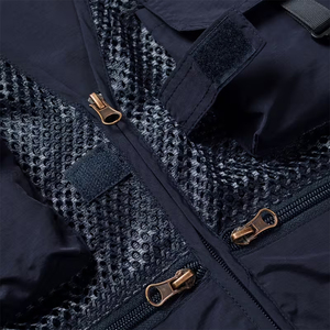 Chaleco Utilitario de Moda con Múltiples Bolsillos, Cierre de Cremallera, Malla, Sin Mangas, Color Naranja, para Pesca, Fotografía, Hombres, Aire Libre - Product Image 3