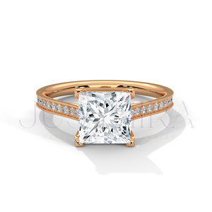Hot Selling <b>Solitaire</b> Prong Setting Princess Cut Diamond <b>Ring</b> for Everyday Wear Office Use And Wedding Elegant Gift For Her - Product Image 2