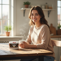 Café instantané naturel 12-en-1 aux champignons multiples et au Ganoderma, goût amer avec extrait de plantes vertes, emballé en sachet, sans additifs