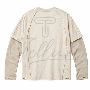 Camisetas de Manga Larga para Hombre, Ropa Cómoda, Casual, Lisa, Personalizada, Corte Ajustado, Hecha en Pakistán, Camisetas de Alta Calidad - Product Image 2