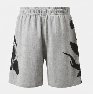 <b>Men</b>’s Quick Dry Printed <b>Mesh</b> <b>Shorts</b> – Elastic Waist Casual Sports & Beach <b>Shorts</b> (Grey) - Product Image 3