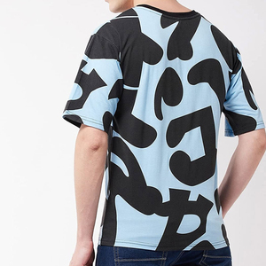 Trendy Oversized Drop Shoulder Short Sleeve O-Neck Tee 100% Cotton Jersey Eco-Friendly Fabric Breathable Quick Dry T-shirt Men - Product Image 2