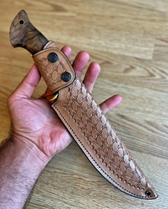 Fixed Hunting Knife 150 Layer Damascus Steel Straight Wood Handle 12-inch Industrial Grade <b>Multi</b>-Functional <b>Camping</b> Survival - Product Image 2