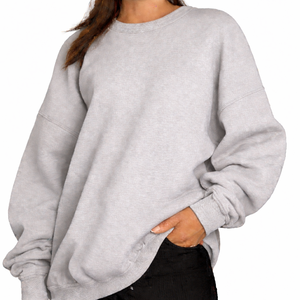 Sudadera informal extragrande para mujer, suéter holgado de lana para invierno, tejido suave y cálido, moda urbana para el día a día - Product Image 5