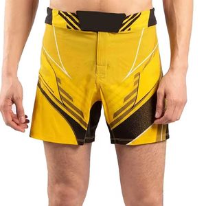 Shorts de boxe personnalisés à séchage rapide imprimés par sublimation, vêtements d'arts martiaux pour hommes, vente en gros de shorts de kickboxing avec logos personnalisés - Product Image 5
