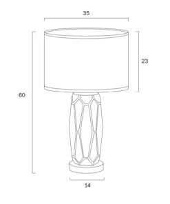 Luxury Modern Gold <b>Base</b> Aluminum <b>Table</b> <b>Lamp</b> for Bedroom Home Decor Hotel Use Diwali Gift-Premium Glossy Finish - Product Image 3