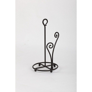 Vintage Iron Paper Towel <b>Holder</b> For <b>Kitchen</b> Decorative Scroll Design Metal <b>Tissue</b> Roll Stand With Heavy Duty Stable Base - Product Image 3