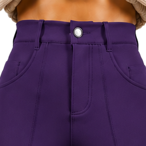 <b>Women</b> Equestrian Riding Pants Purple High Waist Stretch Horse Riding Breeches Slim Fit With Front <b>Back</b> Pockets Professional - Product Image 6