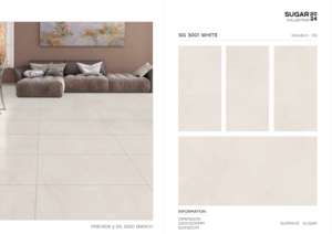 กระเบื้องปูพื้นและผนังพอร์ซเลนทนทาน ขนาด 600x1200 มม. กระเบื้องแผ่นใหญ่ สำหรับตกแต่งภายใน ภายนอก และเชิงพาณิชย์ - Product Image 4