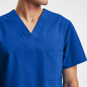 Tenues médicales unisexes à manches courtes en sergé de coton et polyester, col en V, les plus vendues pour l'hôpital - Product Image 6