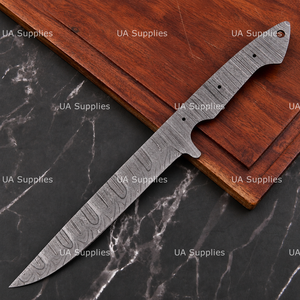 Cuchillo de Chef UA Supplies de Acero Damasco de Espiga Completa, Punta Recta, para Filetear Pescado, Hecho a Mano, OEM/ODM Personalizable, 13 pulgadas - Product Image 6
