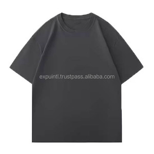 เสื้อยืด320gsm 300gsm 280gsm ของ230gsm เสื้อยืดโอเวอร์ไซส์ผ้าคอตตอน100เปิดไหล่ตกแบบกำหนดเอง - Product Image 2