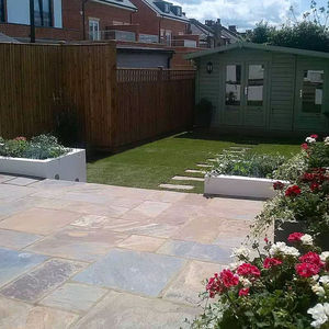 GROCON Rustic <b>Slate</b> Patio Slabs – Multi-Color Natural <b>Slate</b> Paving for Exterior Landscaping - Product Image 1