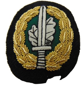 Broderie artisanale au fil de bouillon, badges et écussons brodés sur mesure OEM, fournisseur de haute qualité, taille personnalisée, blazer en cuivre - Product Image 1