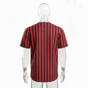 Maillot de baseball personnalisé authentique noir et blanc à rayures fines – Vente chaude en gros – Maillot de baseball imprimé - Product Image 3