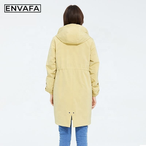 Gabardina para Mujer, Talla Grande, Larga, Personalizada, Cortavientos, con Capucha, Chaqueta de Primavera, Directo de Fábrica - Product Image 5