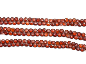 AAA+ Hessonite Garnet 8mm-9mm Heart Briolette Faceted <b>Beads</b> Rare Hessonite Garnet Semiprecious Gemstone <b>Beads</b> For Jewelry Making - Product Image 2