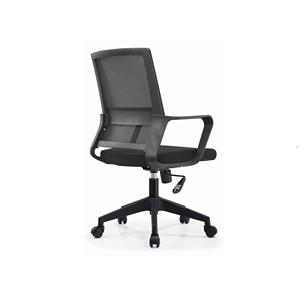 Silla de Oficina Ergonómica de Malla, Altura Ajustable, Reposabrazos Fijos, Negra, Giratoria, Diseño Moderno, Respaldo Abierto, Base de Plástico Integrada - Product Image 3