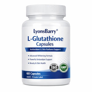 Cápsulas de L-Glutatión, 60 Unidades, Antioxidante, Apoyo para la Luminosidad de la Piel, Marca Privada OEM, Certificado GMP - Product Image 1