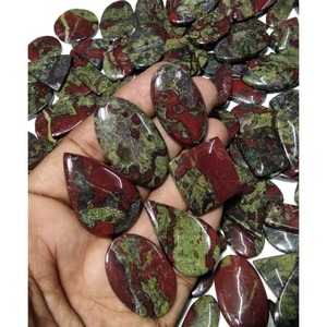Cabochon de Jaspe Sang de Dragon Naturel Rouge Vert, Pierre Précieuse Lâche Lisse Polie pour la Fabrication de Bijoux, Vente en Gros - Product Image 1