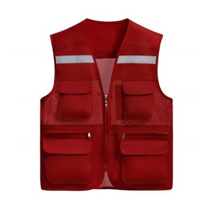 Ropa de trabajo reflectante, traje reflectante de alta visibilidad, chaleco de seguridad reflectante de fibra de poliéster con barra plateada adecuado - Product Image 2