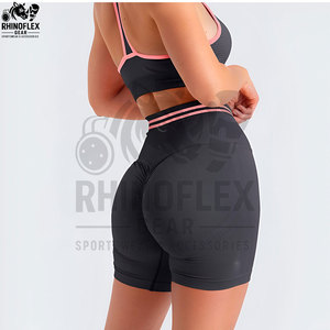 Women Yoga Clothing Two Piece <b>Set</b> Halter Neck Sports Bra Top With Shorts Wholesale Comfortable Activewear Gym Fitness Sportswear - Product Image 3