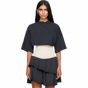 Camiseta de Verano Corta Informal para Mujer, 100% Algodón, Transpirable, Antiencogimiento, Cuello Redondo, con Logotipo, Ecológica, 220g - Product Image 4