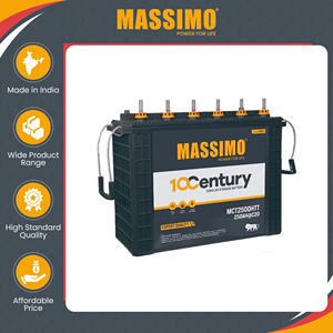 Exclusive Sale on Premium Quality ISO Certified <b>Tall</b> Tubular MASSIMO 12V 250Ah Lead Acid Battery at Affordable Price - Product Image 3