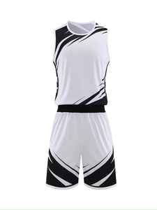 Uniforme de Baloncesto de Verano al Por Mayor para Equipos Adultos, Conjunto de Dos Piezas, Impresión de Logotipo y Patrocinador, 100% Poliéster Antibacterial, Sin Mangas - Product Image 6