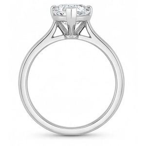 Bague d'anniversaire en or blanc avec diamant naturel de forme cœur solitaire de 2,25 carats - Product Image 3
